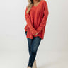 Love Over Lattes Waffle Knit Top Image - 1