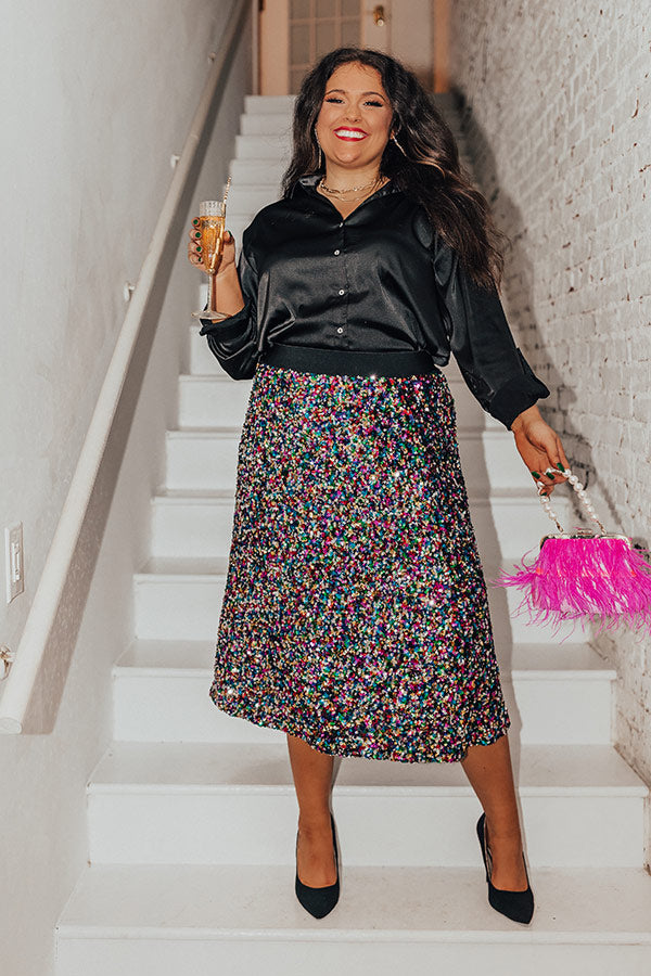 True To Form Sequin Skirt Curves Image - 1