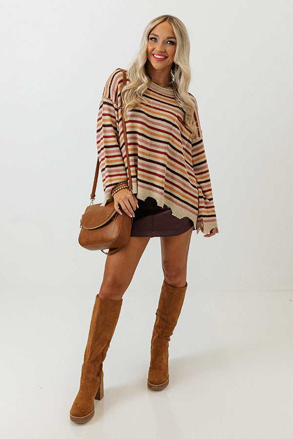Ski Lift Kisses Stripe Top Image - 1