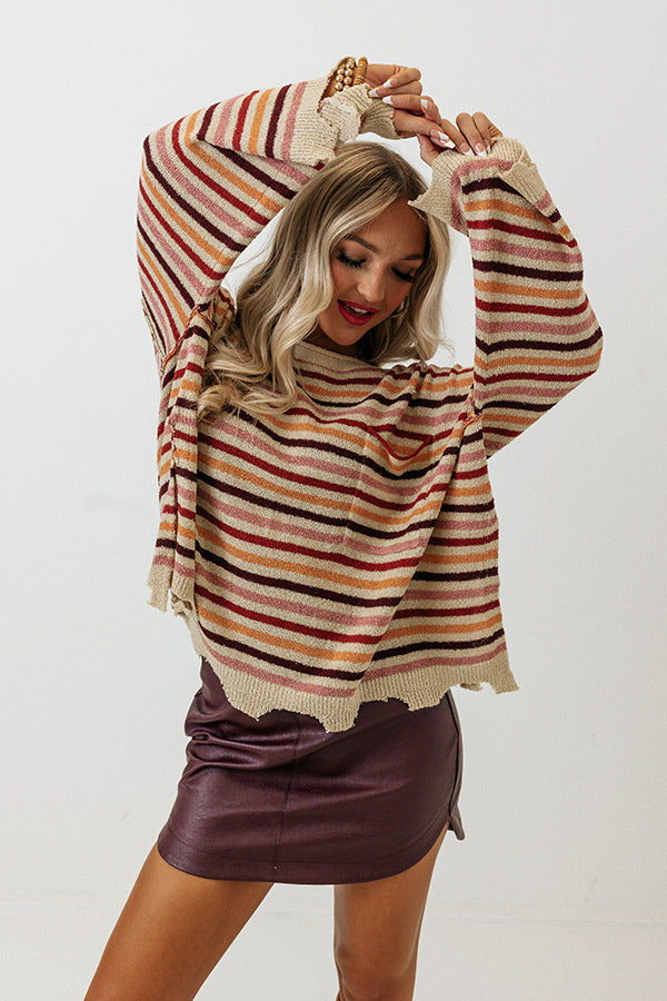 Ski Lift Kisses Stripe Top Image - 3