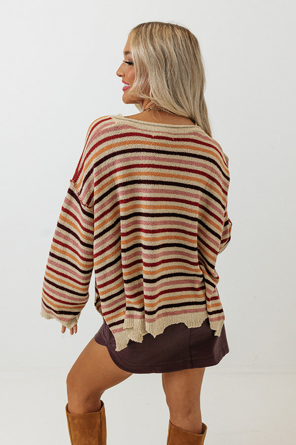 Ski Lift Kisses Stripe Top Image - 5