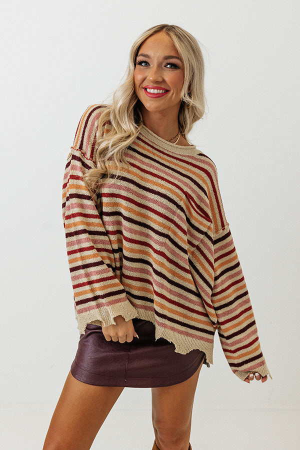 Ski Lift Kisses Stripe Top Image - 2