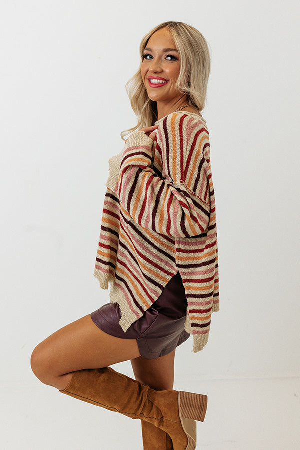 Ski Lift Kisses Stripe Top Image - 4