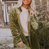 Warmest Wishes Velvet Jacket In Lime Image - 1