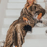 Endless Nights Pleated Jumpsuit In Gold Curves Image - 1