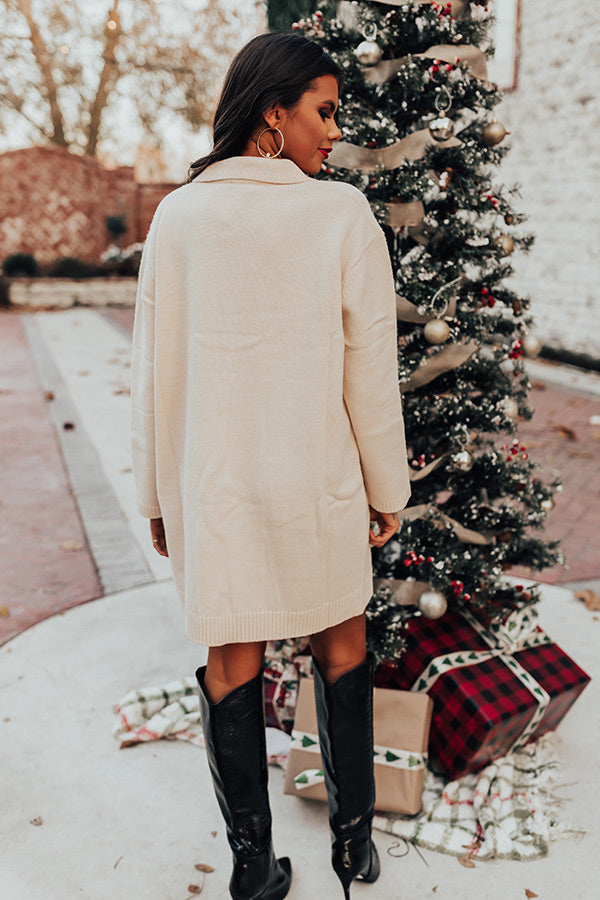 Stay For The Cuddles Sweater Dress Image - 4