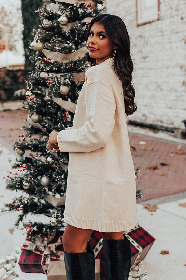 Stay For The Cuddles Sweater Dress Image - 3
