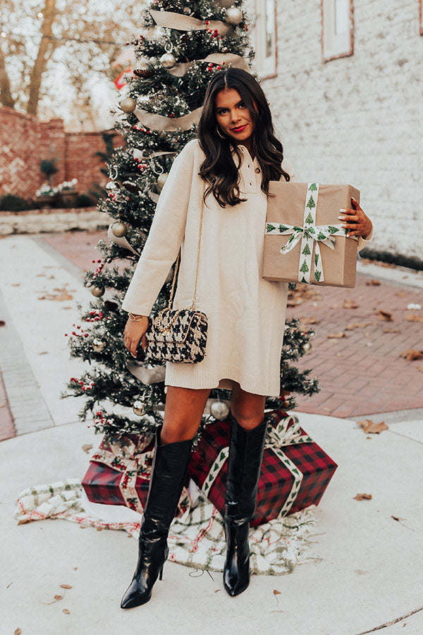 Stay For The Cuddles Sweater Dress Image - 2