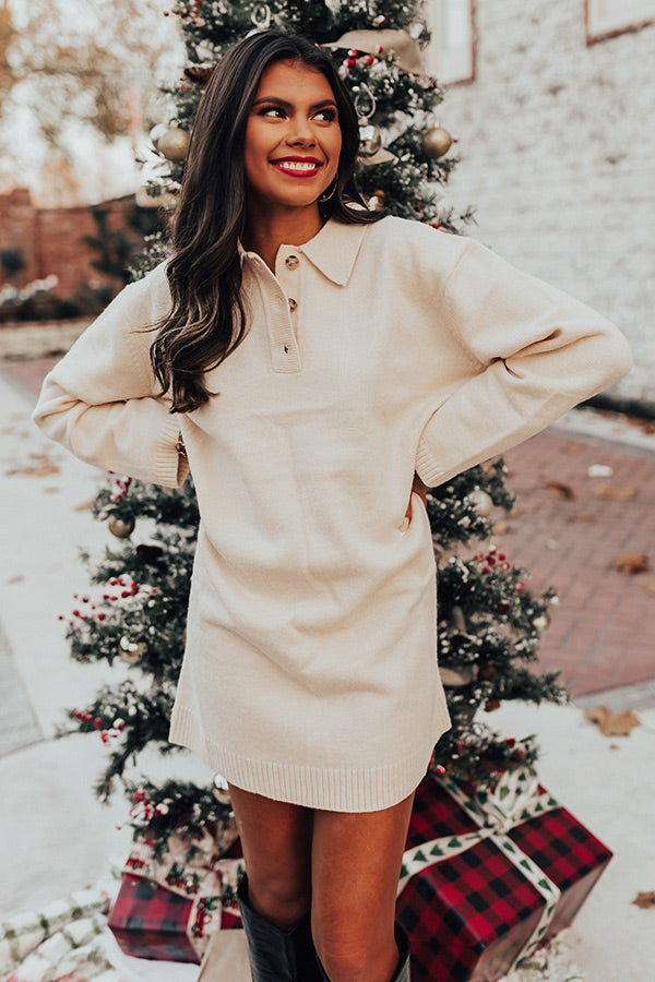 Stay For The Cuddles Sweater Dress Image - 1