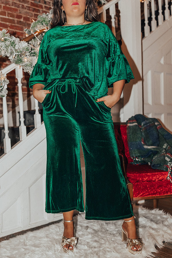 Crushin' On You Velvet Pants Curves Image - 2