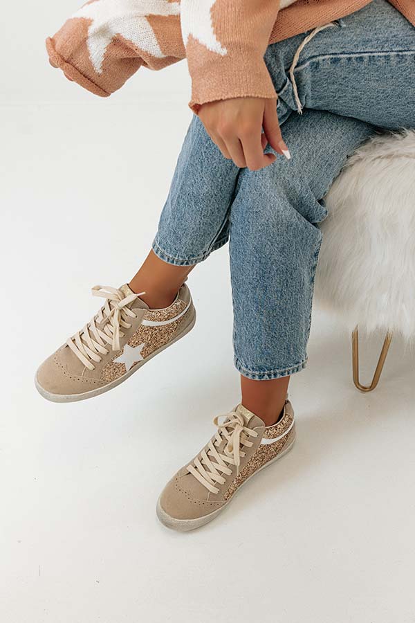 The Mia Vintage Sneaker In Rose Gold Image - 1