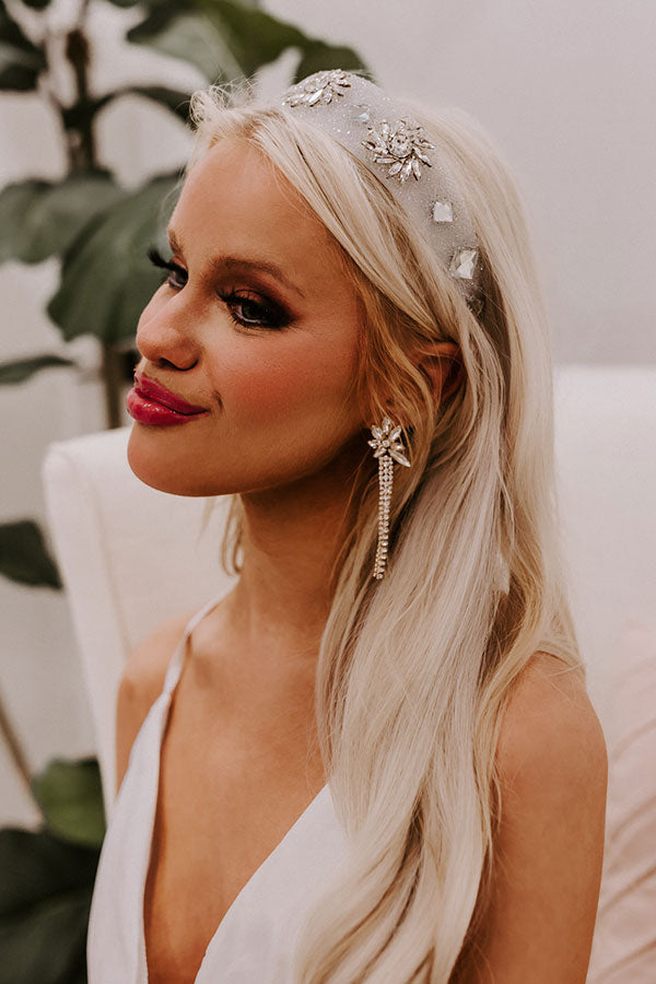 Magical Feeling Embellished Headband In Silver Image - 1