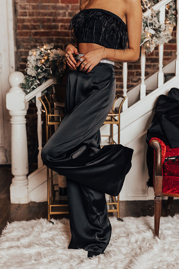 Right On Time High Waist Satin Pants Image - 4