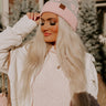 Snow Cutie Pom Beanie in Blush Image - 1