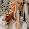 Snow Cutie Pom Beanie in Iced Latte Image - 1