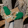 Snowy Afternoon Gloves in Green Image - 1