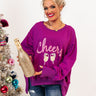 Cheers Embellished Sweatshirt In Orchid Image - 1