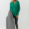 Wrapped Up In Love Sweater Top in Turquoise Image - 1