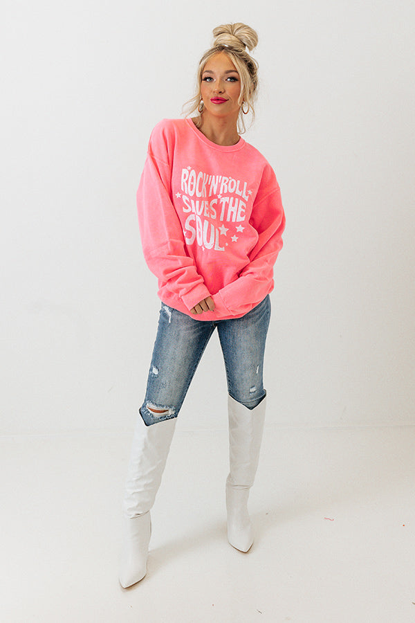 Rock N Roll Saves Graphic Sweatshirt Image - 1