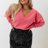 Central Park Chills Sweater in Pink Curves Image - 1