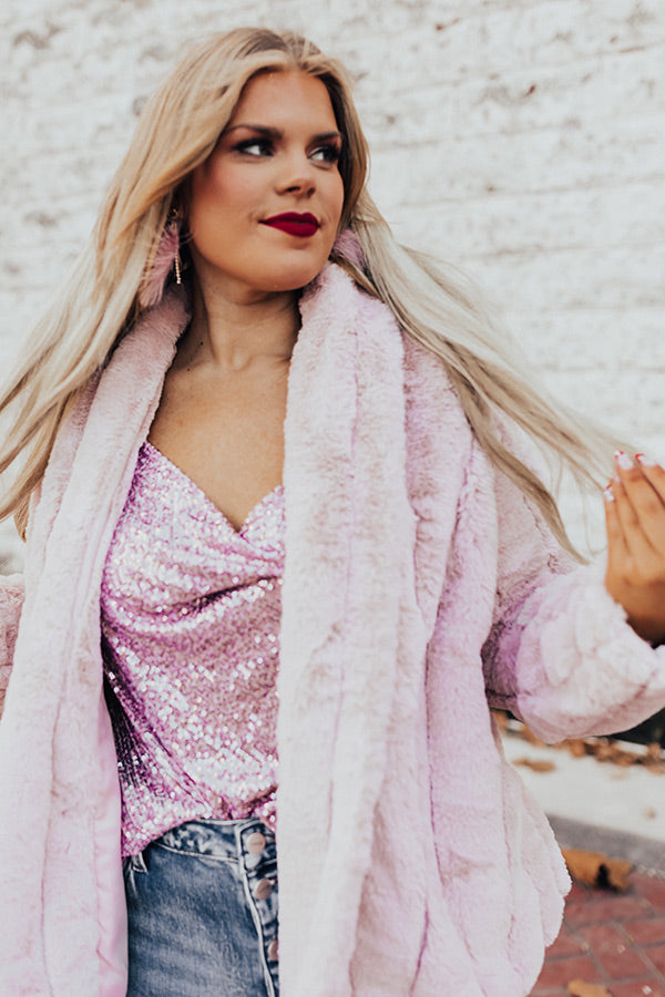 Snowy In Brooklyn Faux Fur Jacket Curves Image - 5
