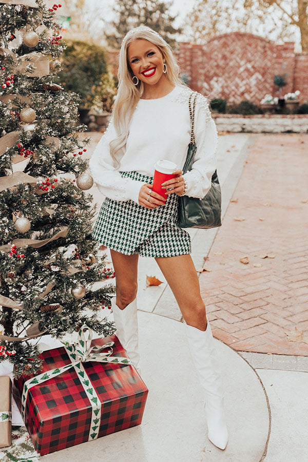 Snowy Afternoon Embellished Sweater Image - 2