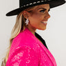 Away For The Winter Rhinestone Earrings in Silver Image - 1