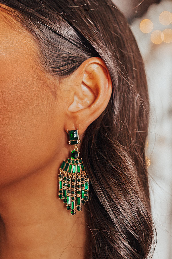 Mainstream Drama Earrings in Green Image - 2