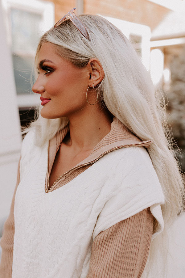 Incredible Love Hoop Earrings in Gold Image - 1