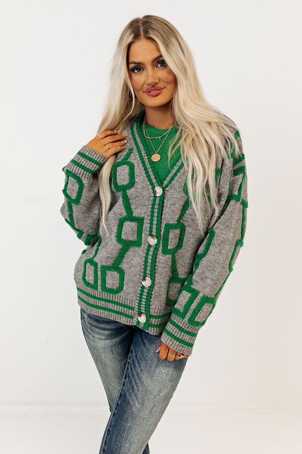 Chilly Morning Cardigan In Grey Image - 2