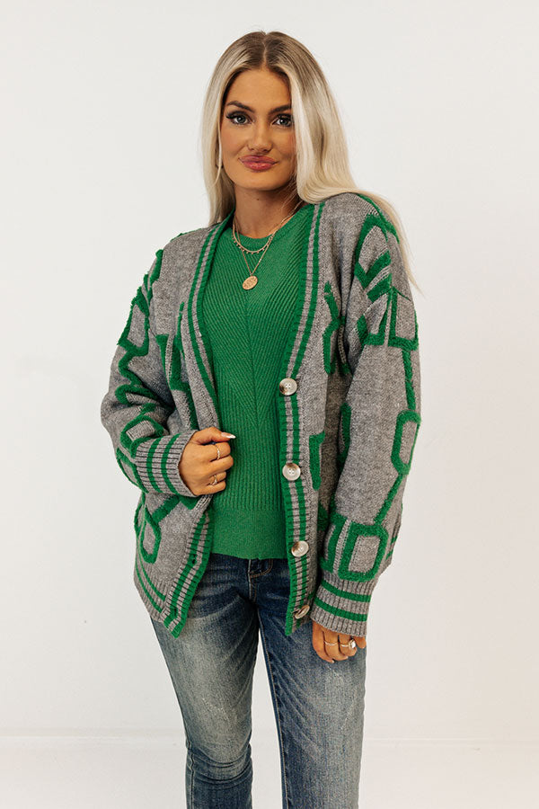 Chilly Morning Cardigan In Grey Image - 3