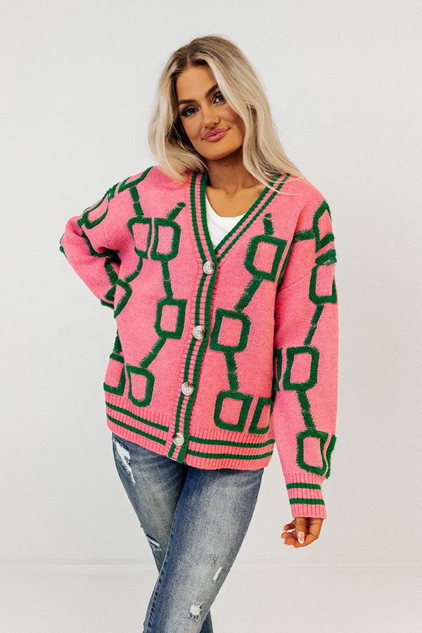 Chilly Morning Cardigan In Pink Image - 1