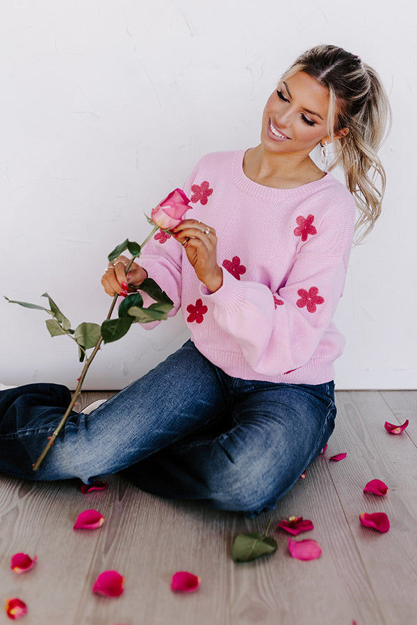 Daisy Delight Embroidered Sweater