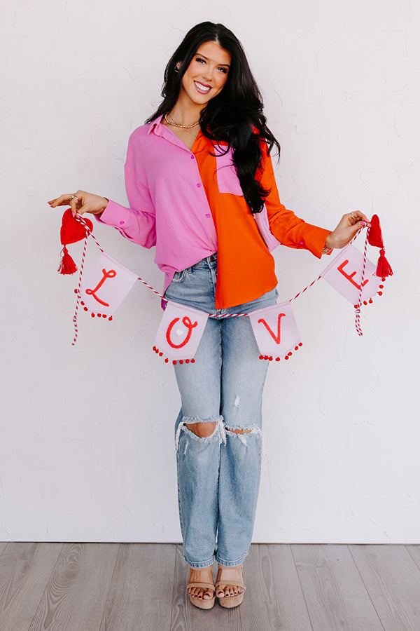 Happy Attitude Color Block Top Image - 1