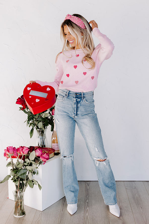Love Crush Embroidered Sweater Top Image - 1