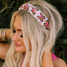 Give Me Butterflies Embroidered Headband In White Image - 1