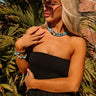 Uptown Vibes Layered Necklace In Turquoise Image - 1