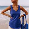 Weekend On The Lake Shift Tank In Royal Blue Image - 1