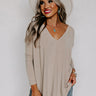 Closer To Home Shift Top in Taupe Image - 1