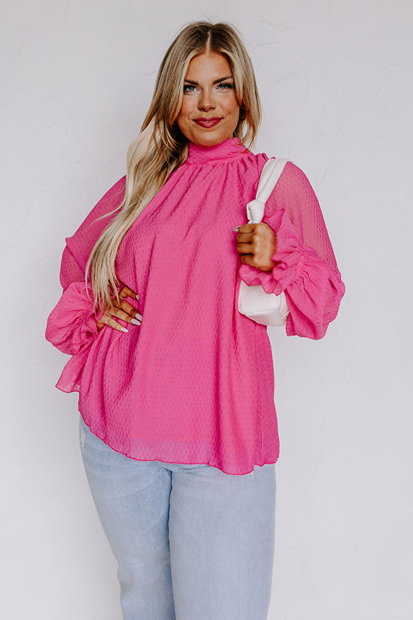 Simply Polished Shift Top in Pink Curves Image - 1