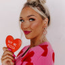 Heart On The Line Earrings in Red Image - 1