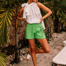 The Raelynn High Waist Shorts In Lime Image - 1