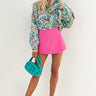 Simply Polished High Waist Skirt in Pink Image - 1