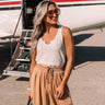 Weekend On The Lake Shift Tank In Cream Image - 1