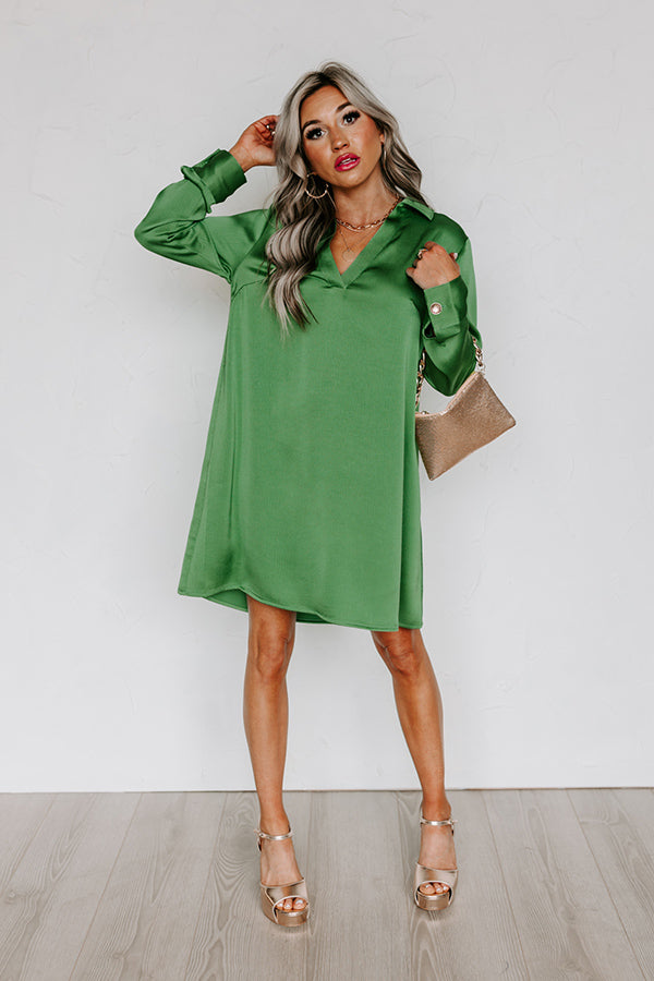 Love Crush Shift Dress in Green Image - 3