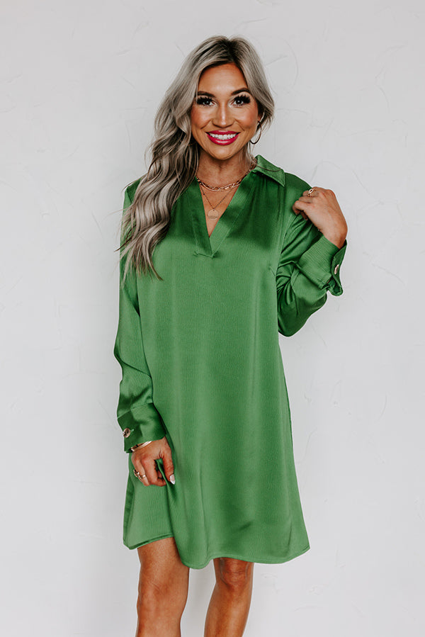 Love Crush Shift Dress in Green Image - 2