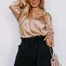 Reaching Out To You Shift Top In Taupe Curves Image - 1
