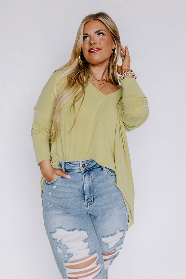 Closer To Home Shift Top in Lime Punch Curves Image - 1