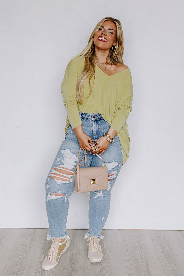 Closer To Home Shift Top in Lime Punch Curves Image - 2