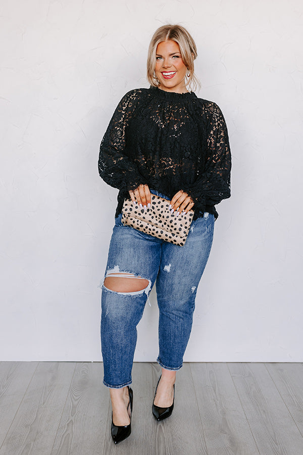 Lovestruck Babe Lace Top in Black Curves Image - 2